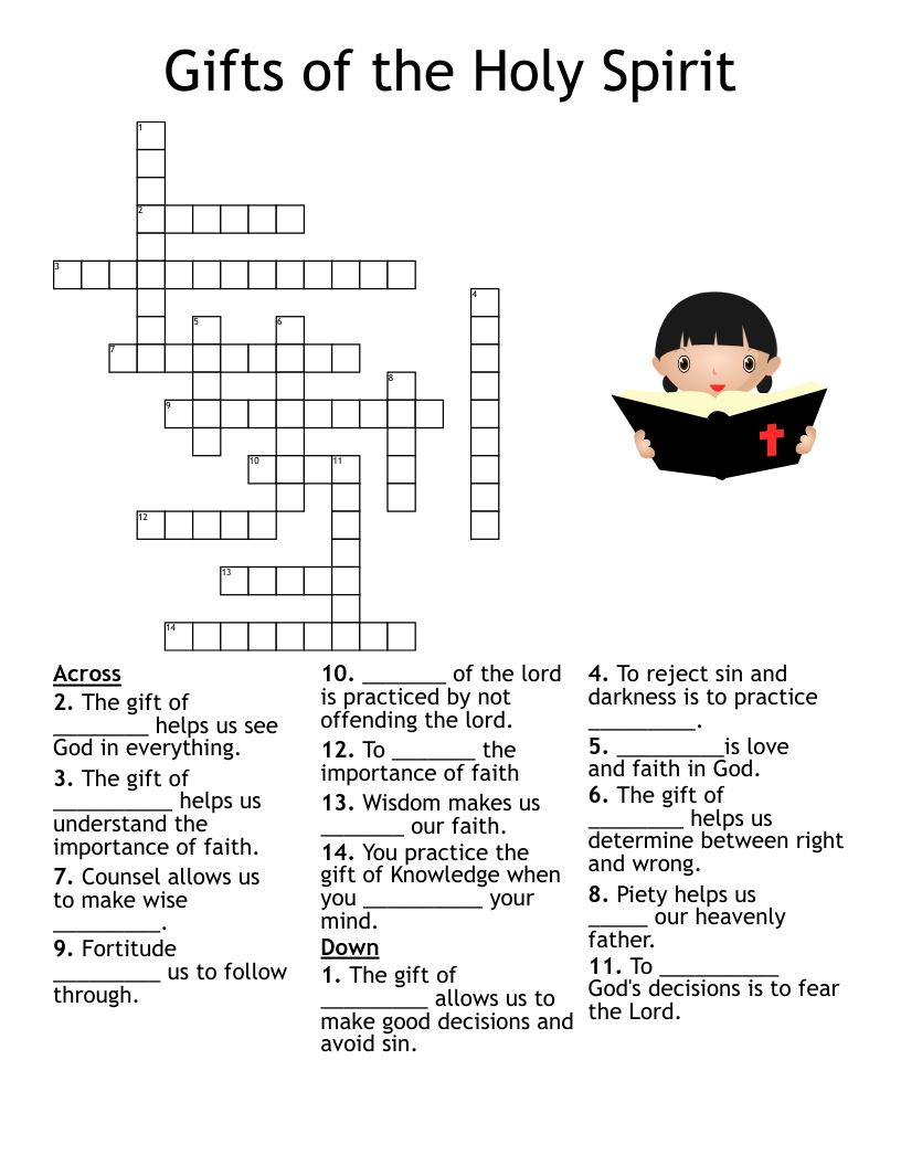 Gifts of the Holy Spirit Crossword