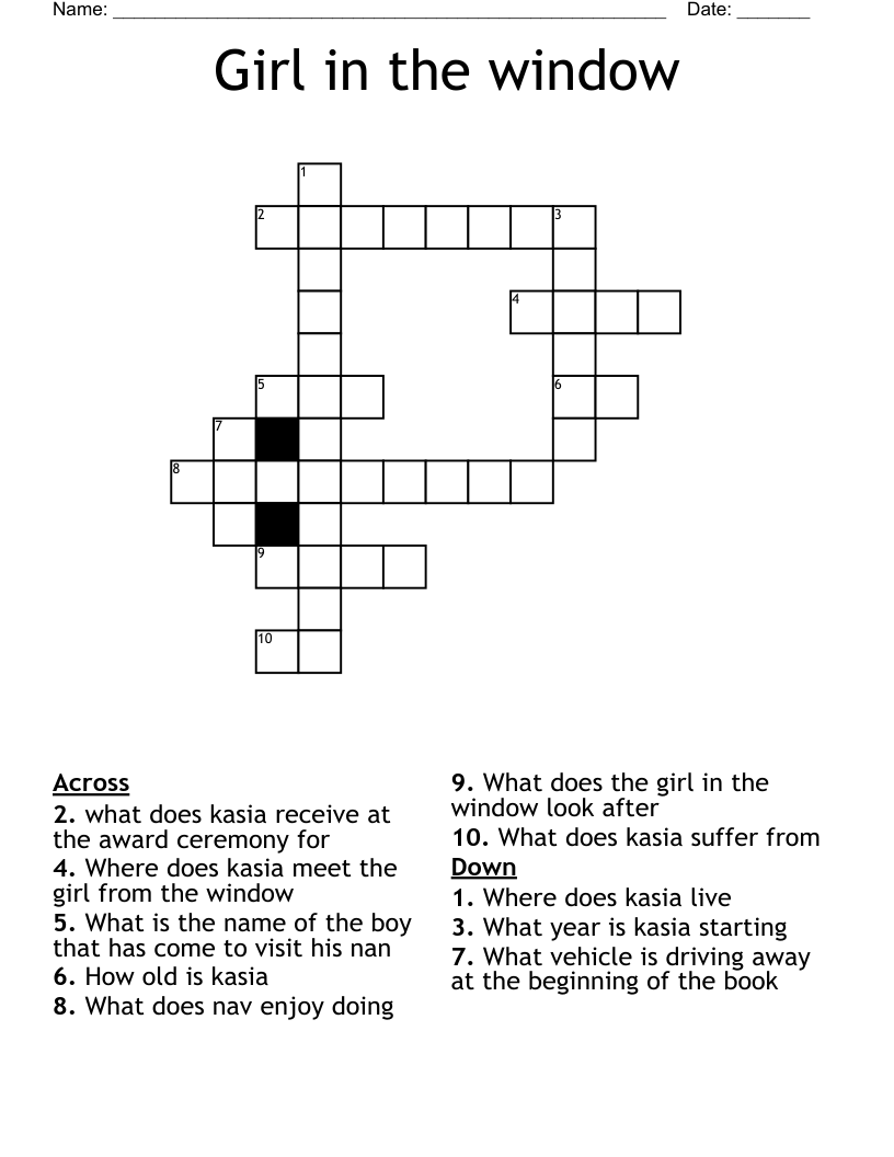 Girl in the window Crossword