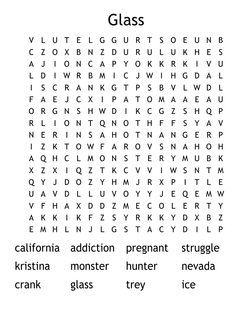 Glass Word Search