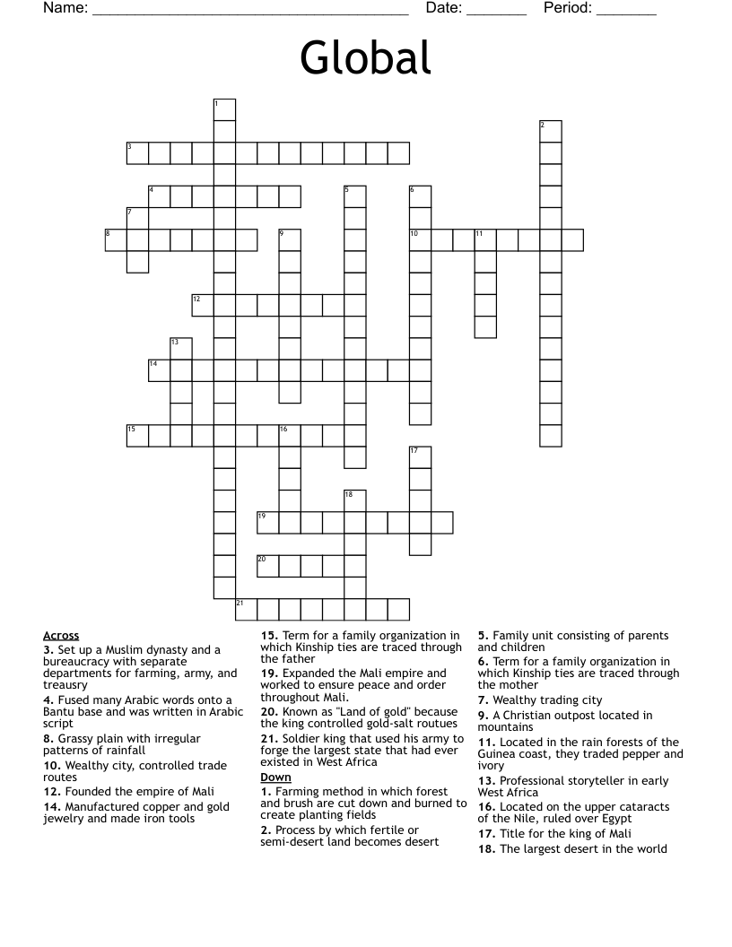 Global Crossword