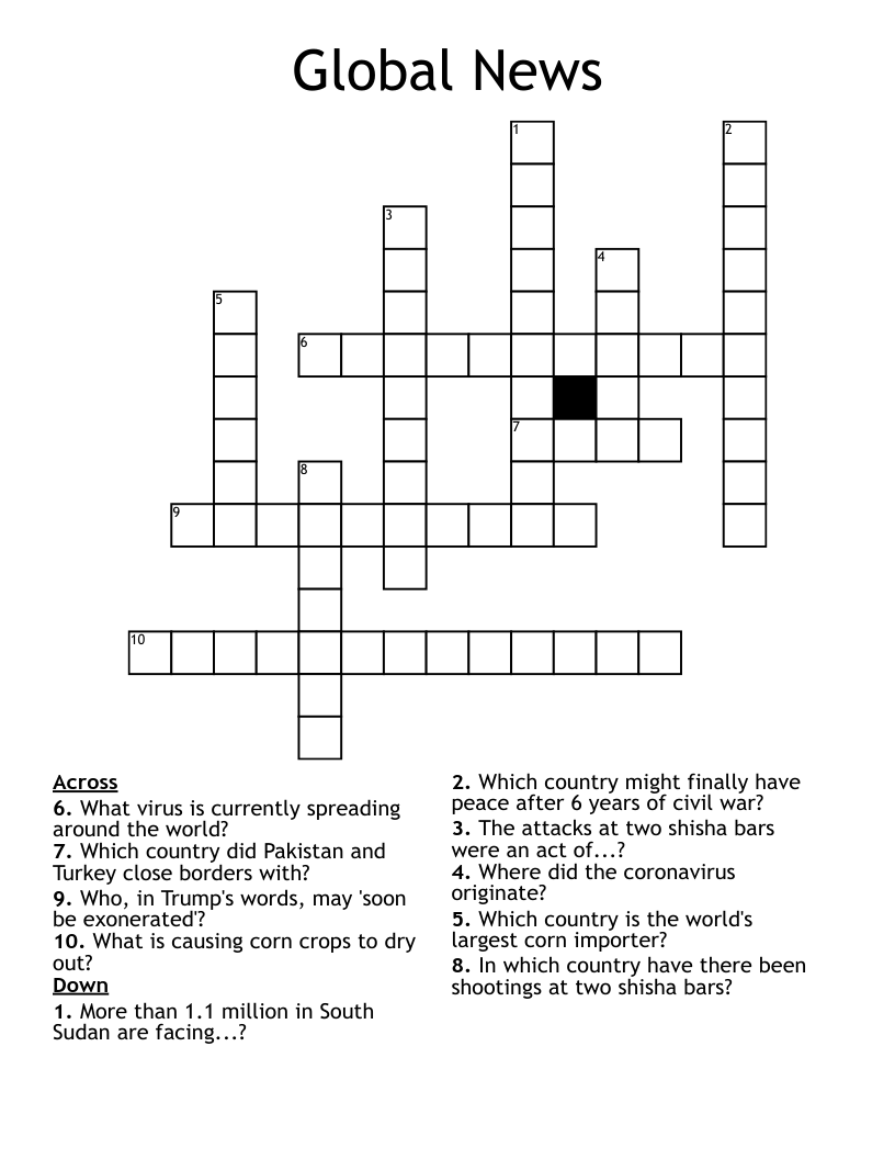 Global News Crossword