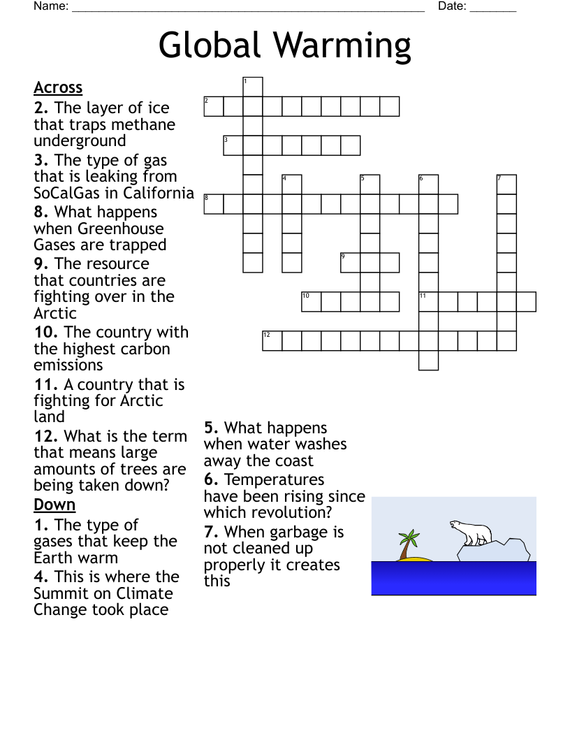 Global Warming Crossword