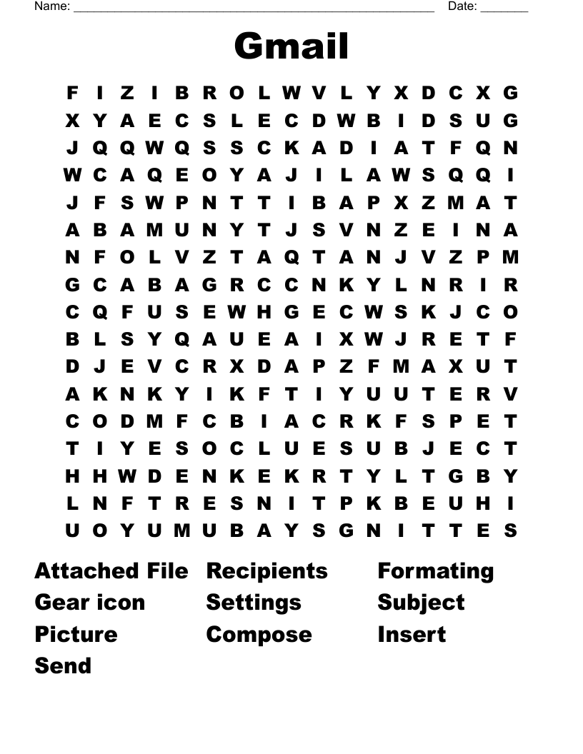 Gmail Word Search