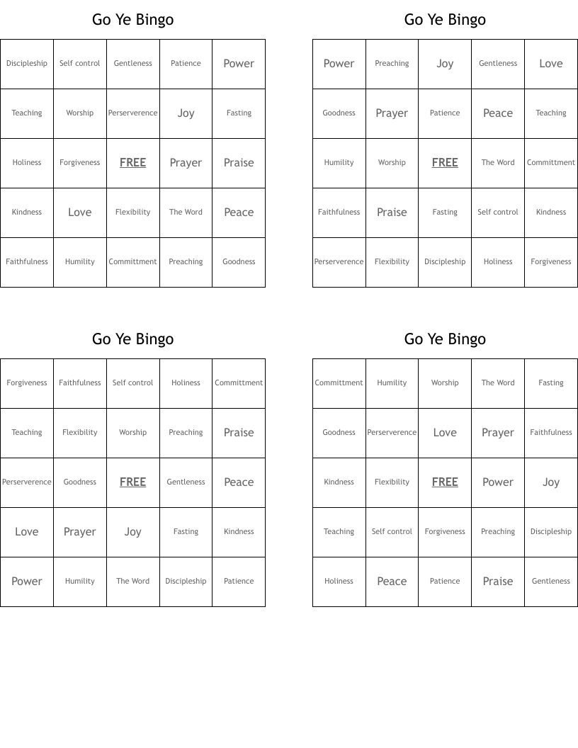Go Ye Bingo