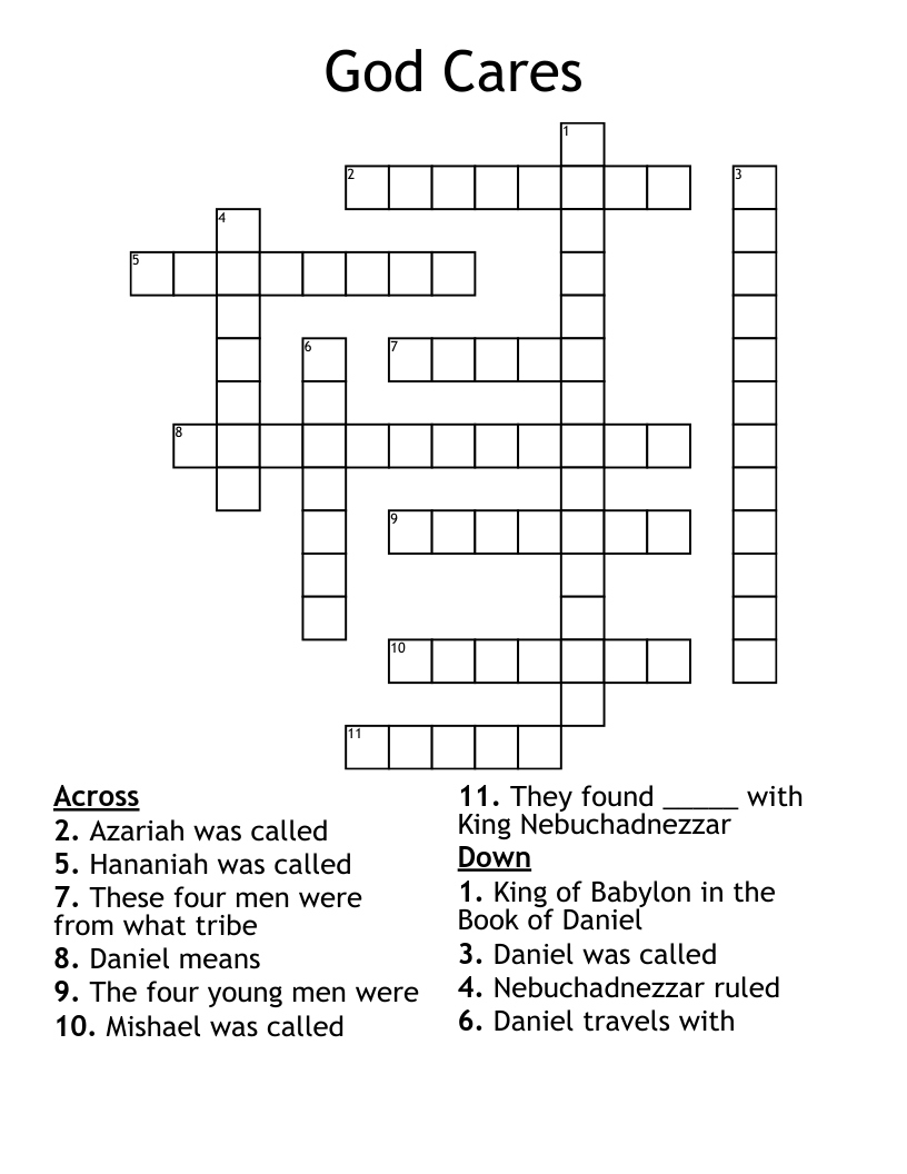 God Cares Crossword