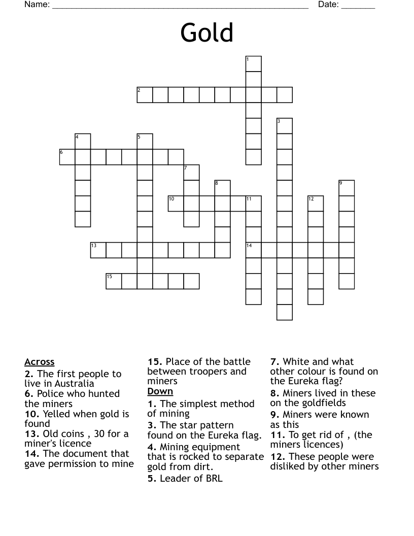 Gold Crossword