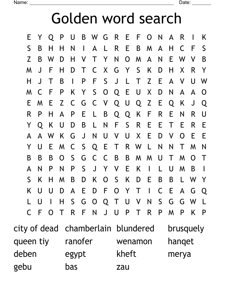 Golden word search