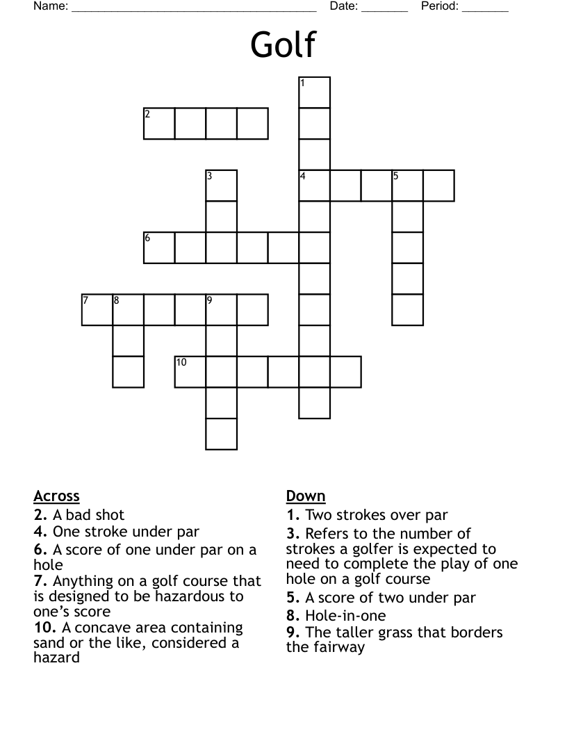 Golf Crossword