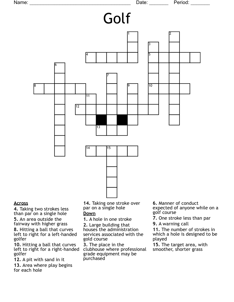 Golf Crossword
