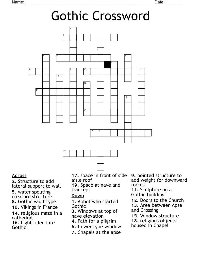 Gothic Crossword