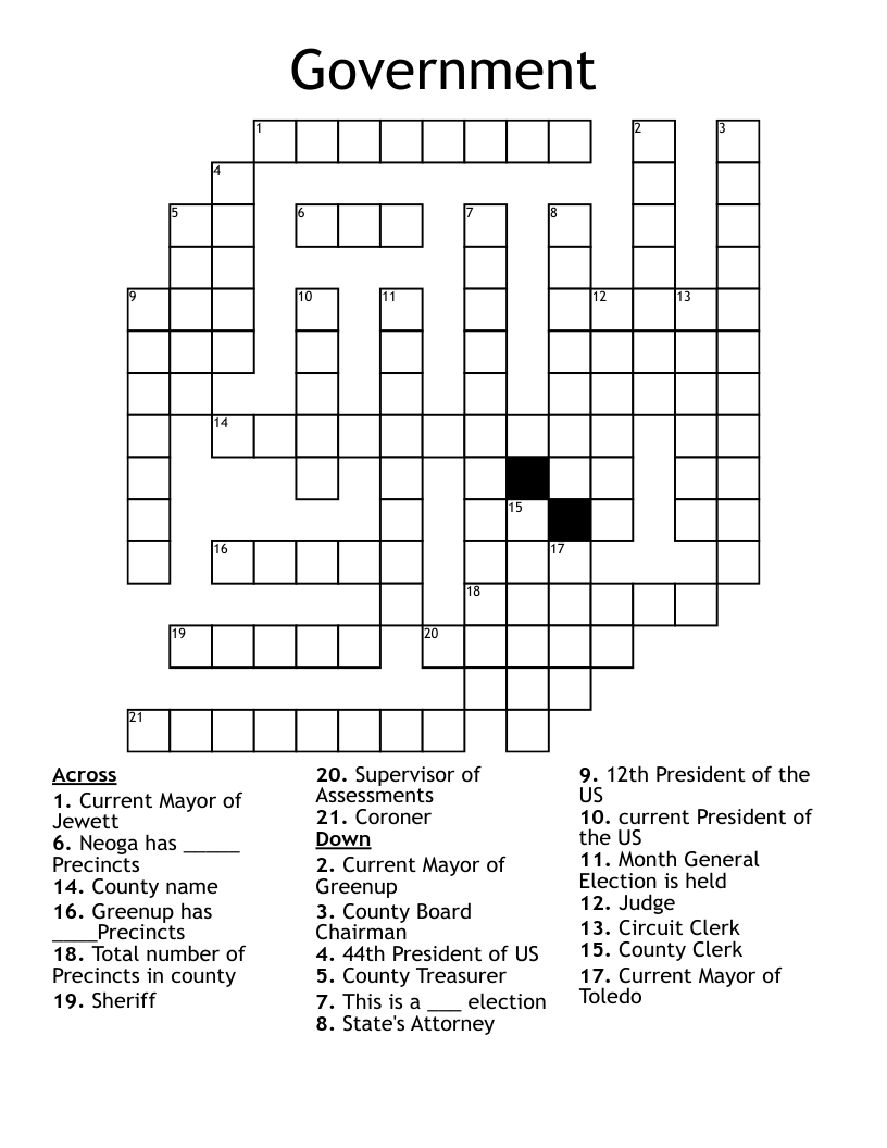 Government Crossword