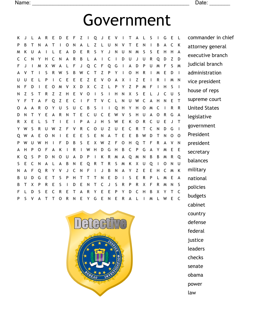 Government Word Search