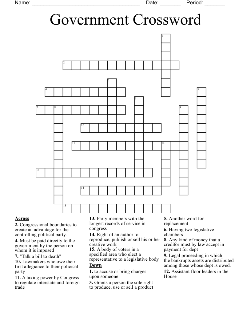 Government Crossword