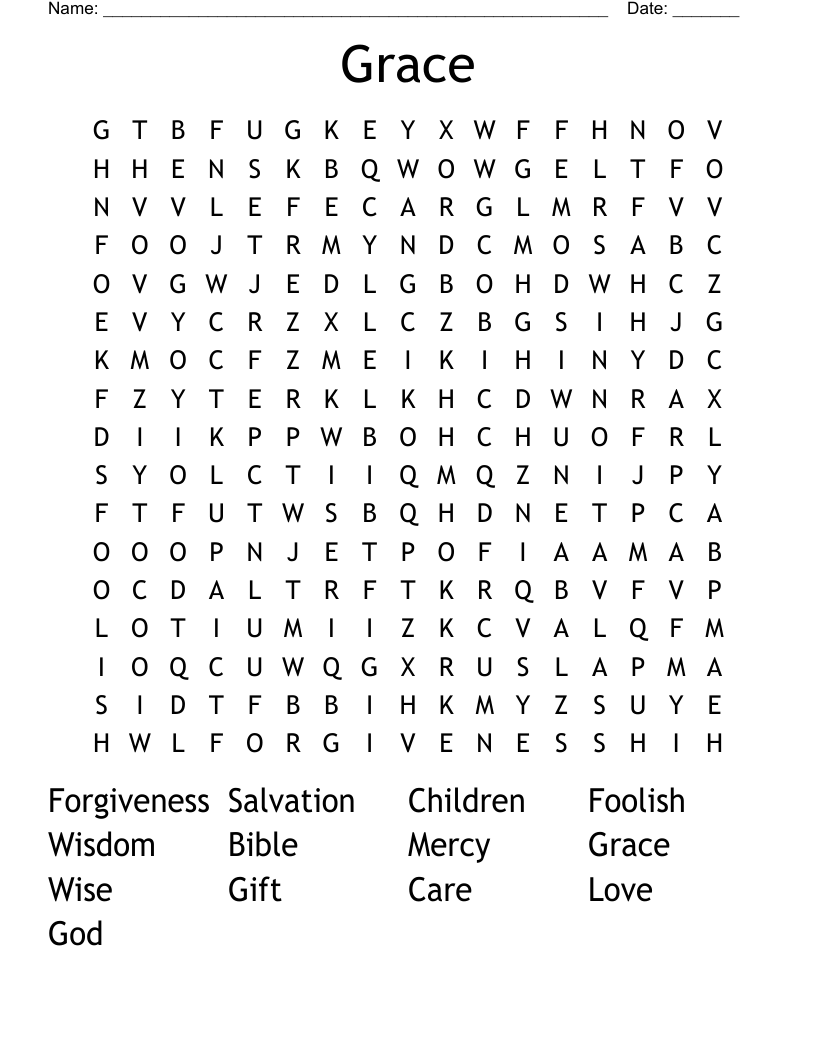 Grace Word Search