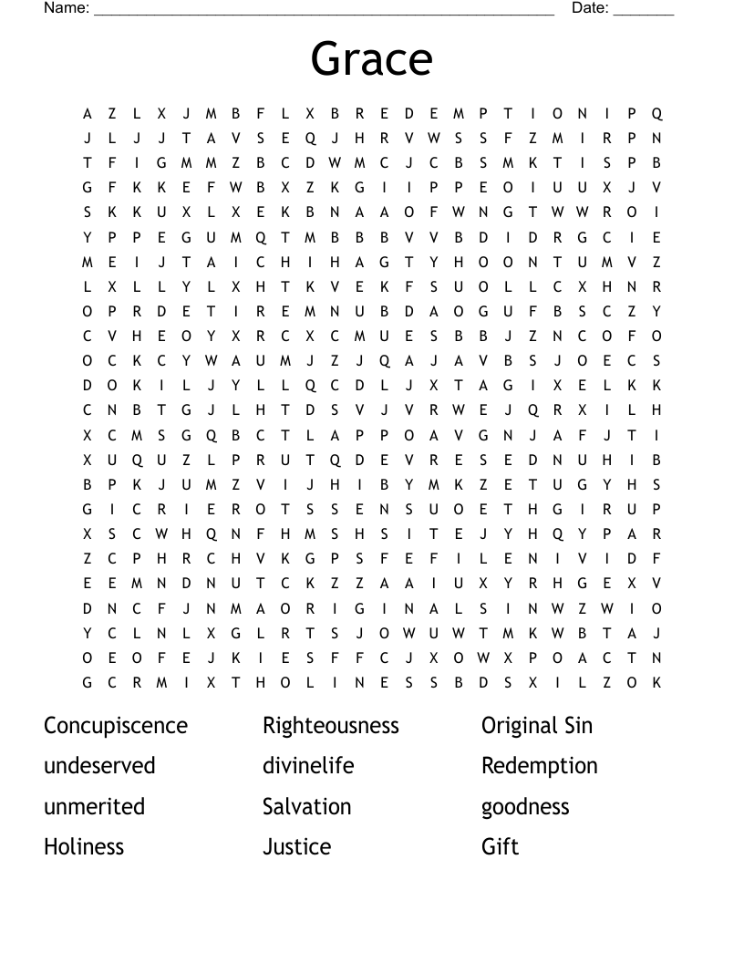 Grace Word Search