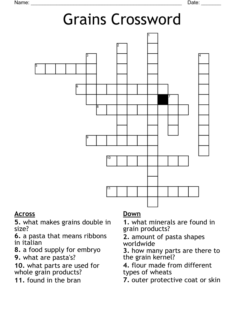 Grains Crossword