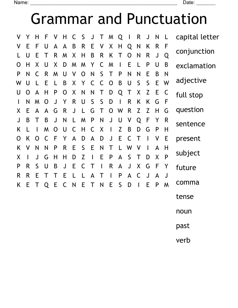 Grammar and Punctuation