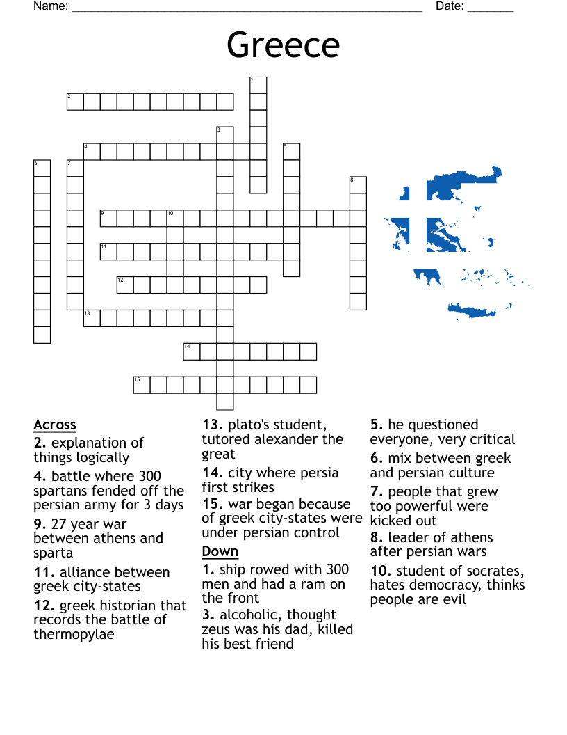 Greece Crossword
