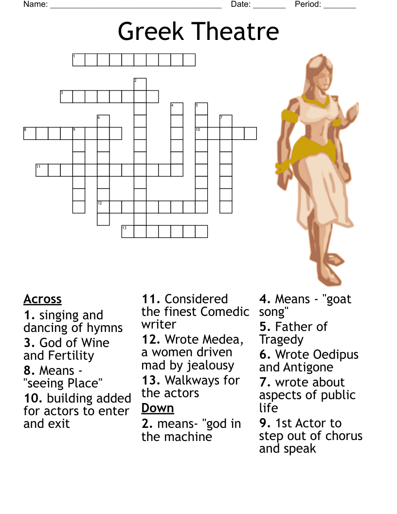 Greek Theatre Crossword