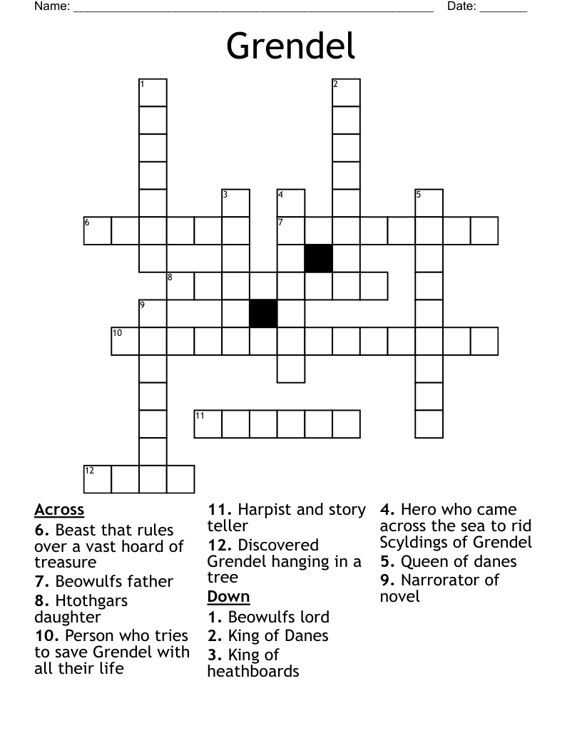 Grendel Crossword