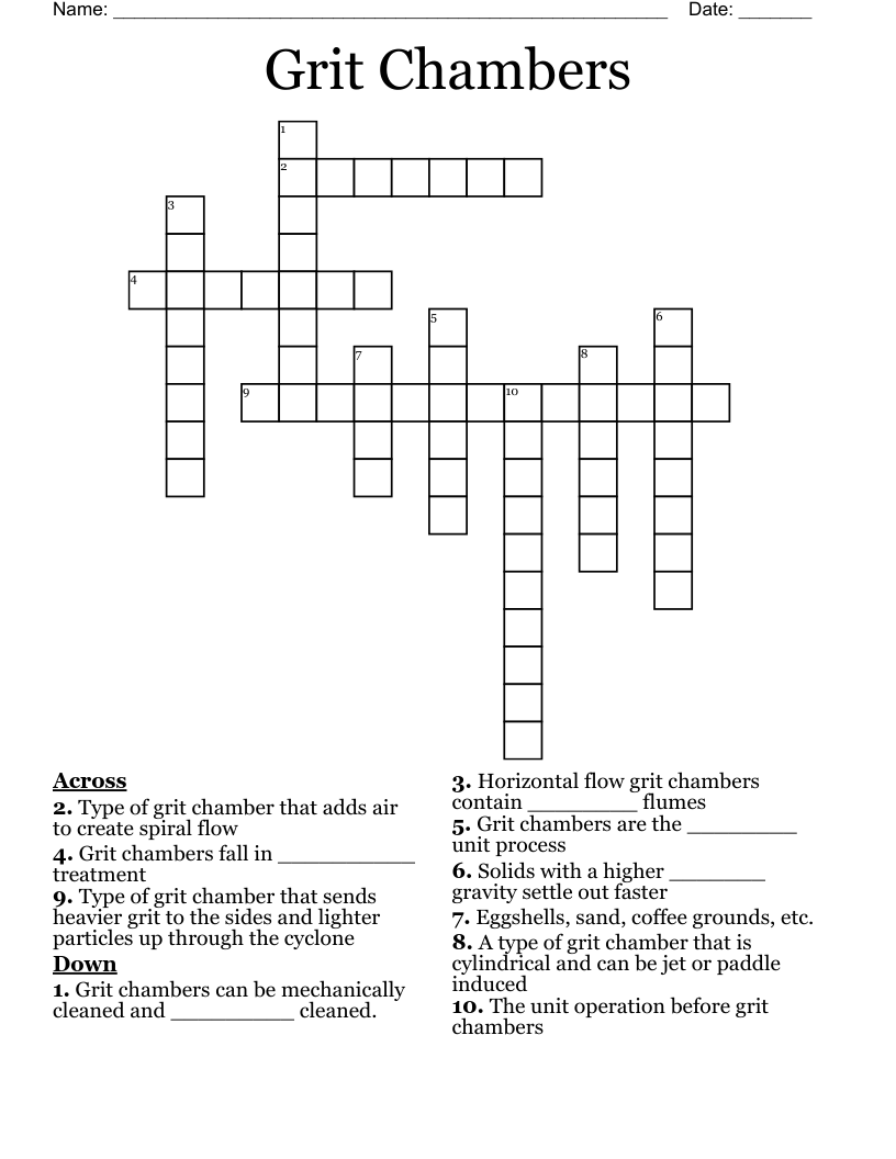 Grit Chambers Crossword