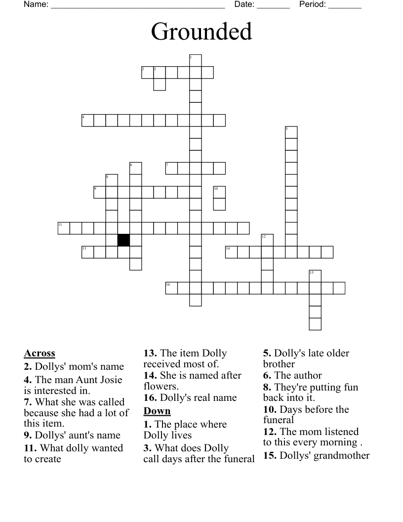 Grounded  Crossword