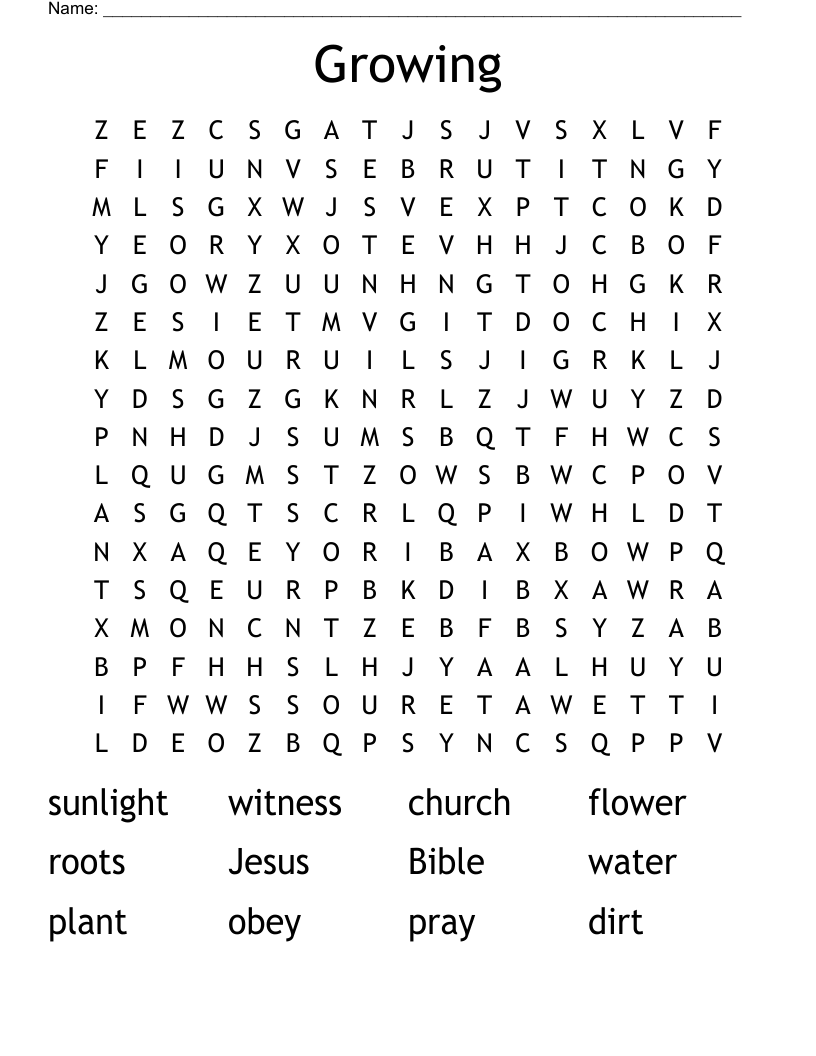 Growing Word Search