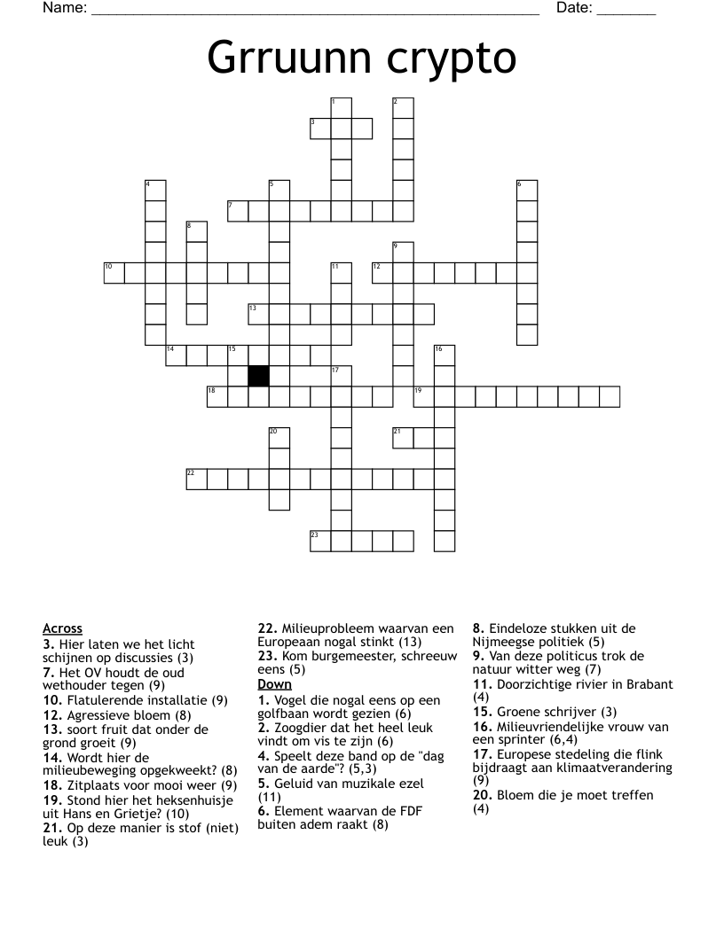 Grruunn crypto Crossword