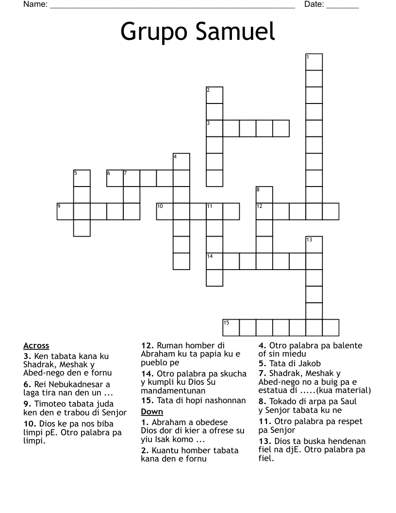 Grupo Samuel Crossword