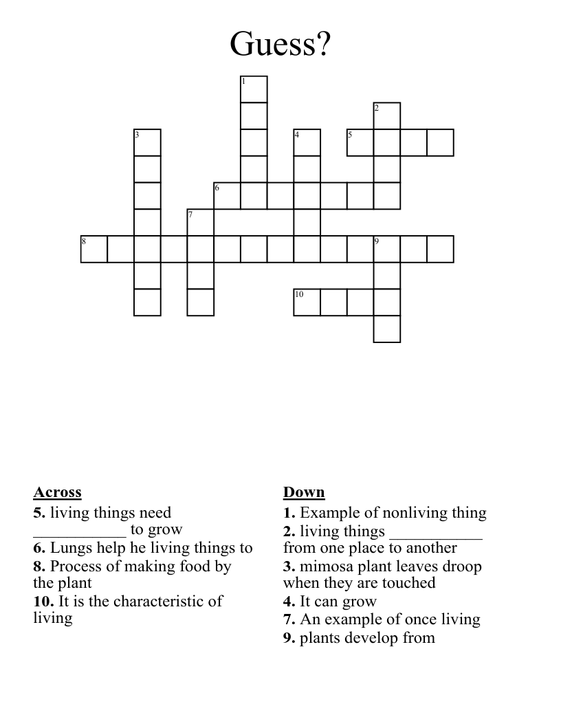 Guess? Crossword