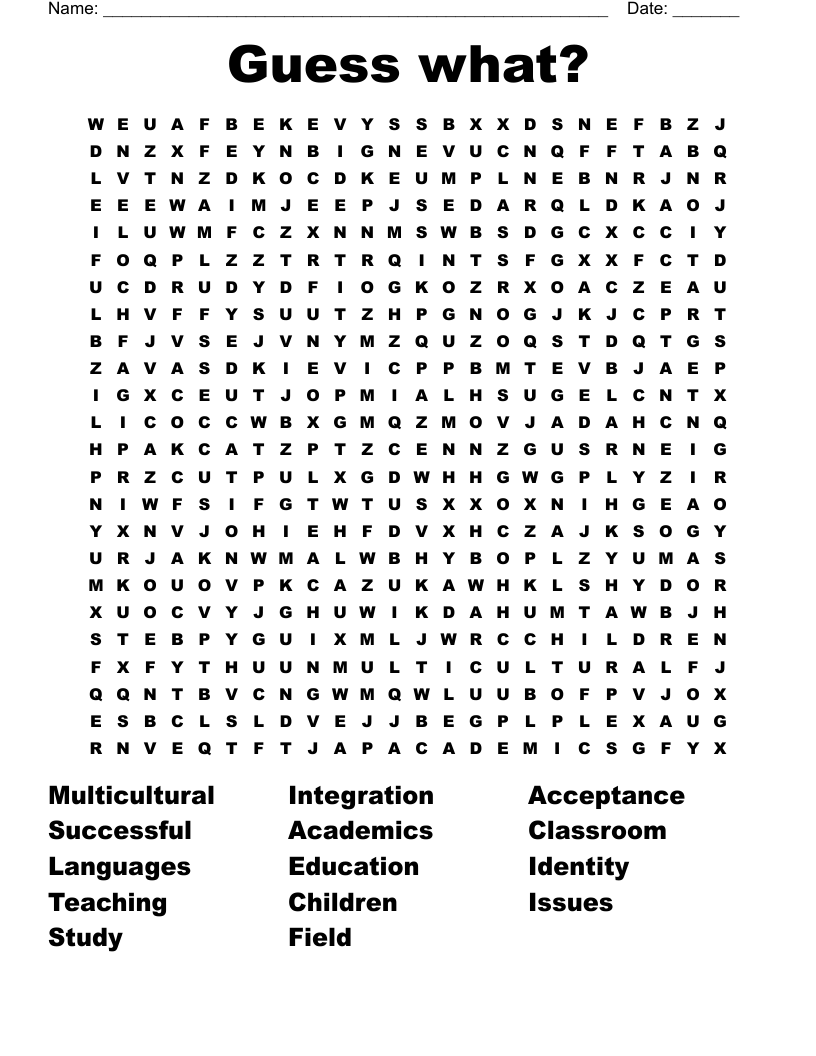 Guess what? Word Search
