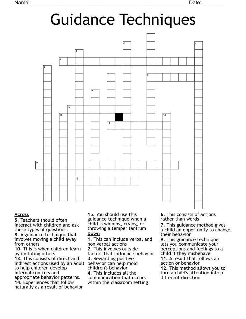 Guidance Techniques Crossword