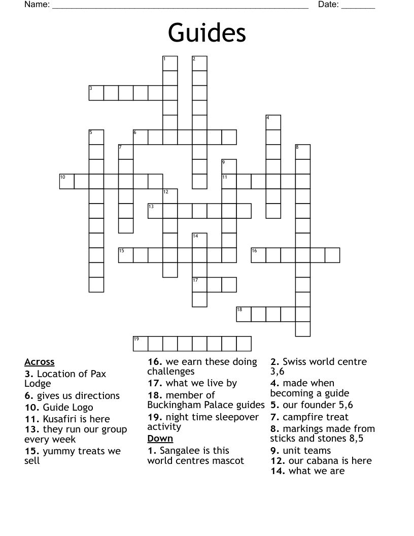 Guides Crossword