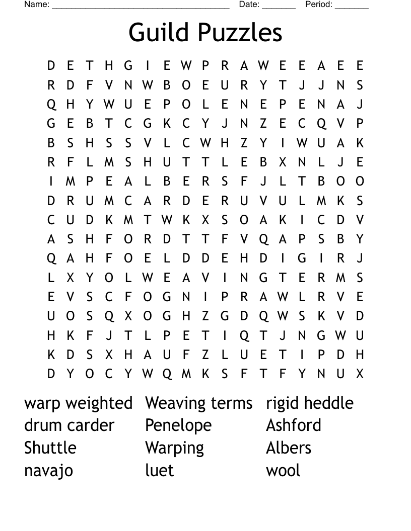 Guild Puzzles Word Search