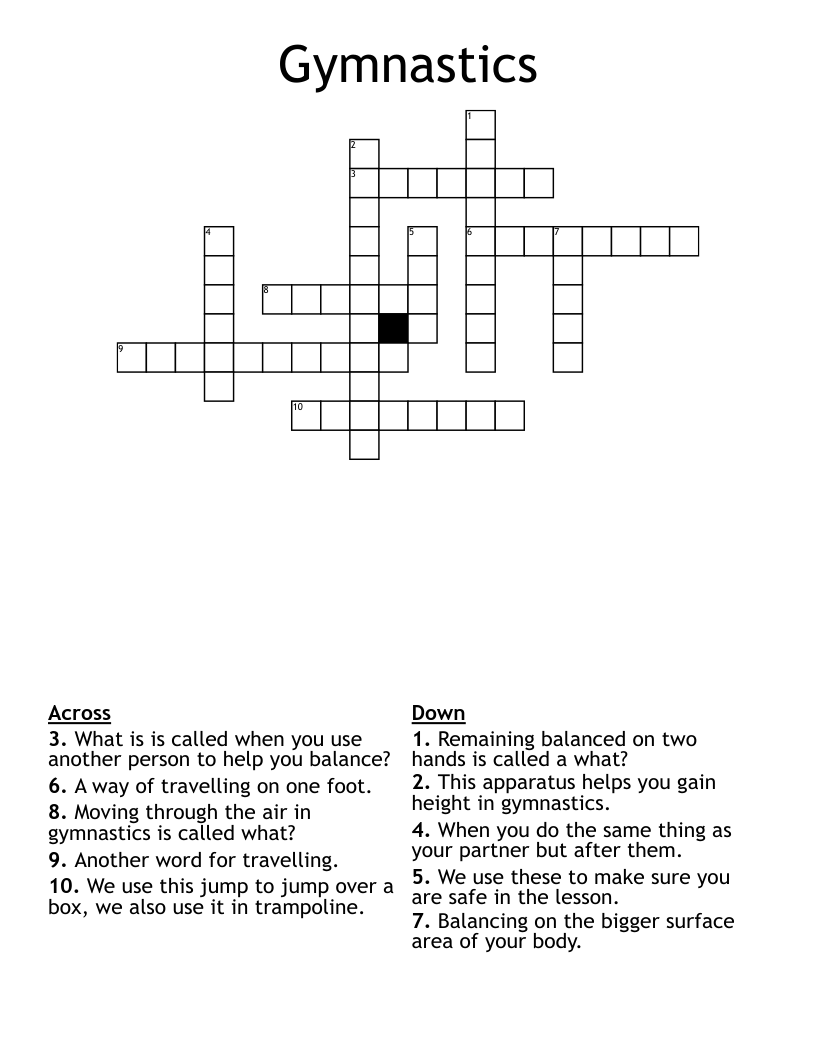 Gymnastics Crossword