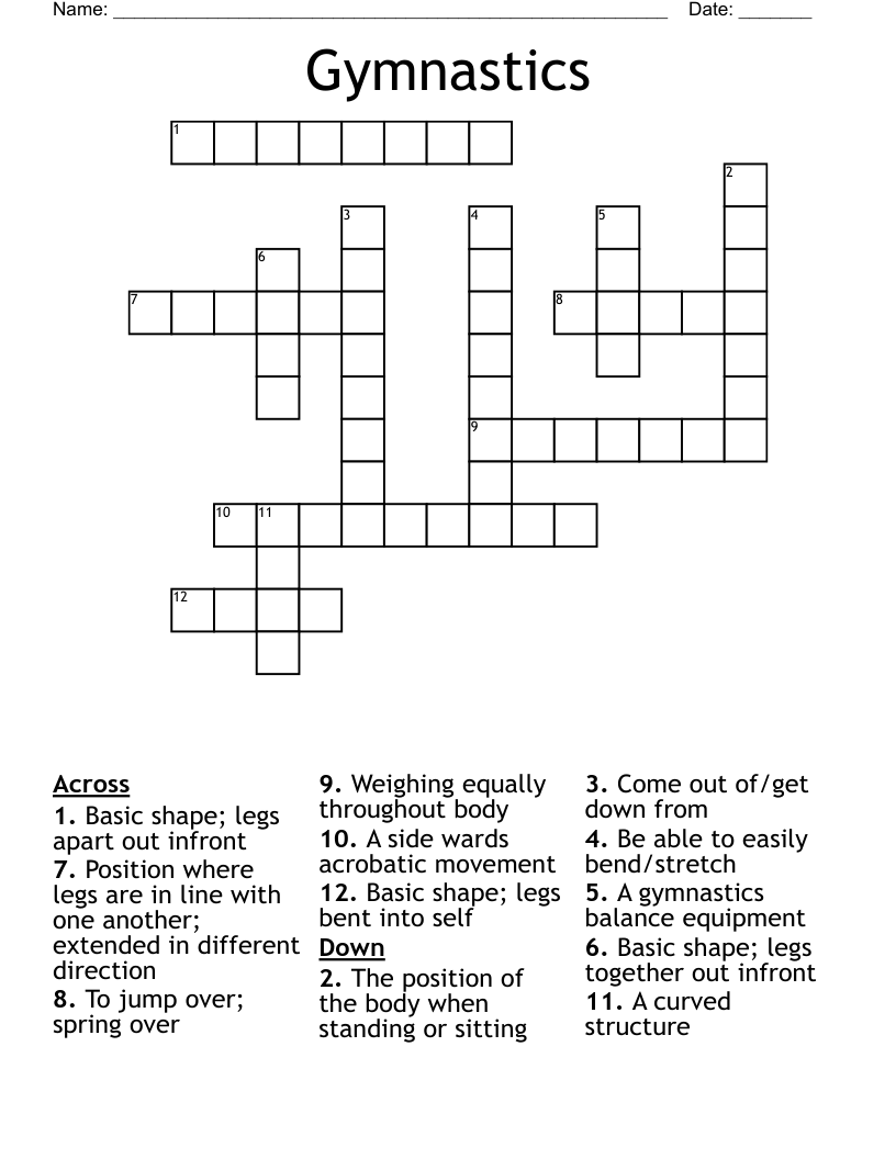Gymnastics Crossword