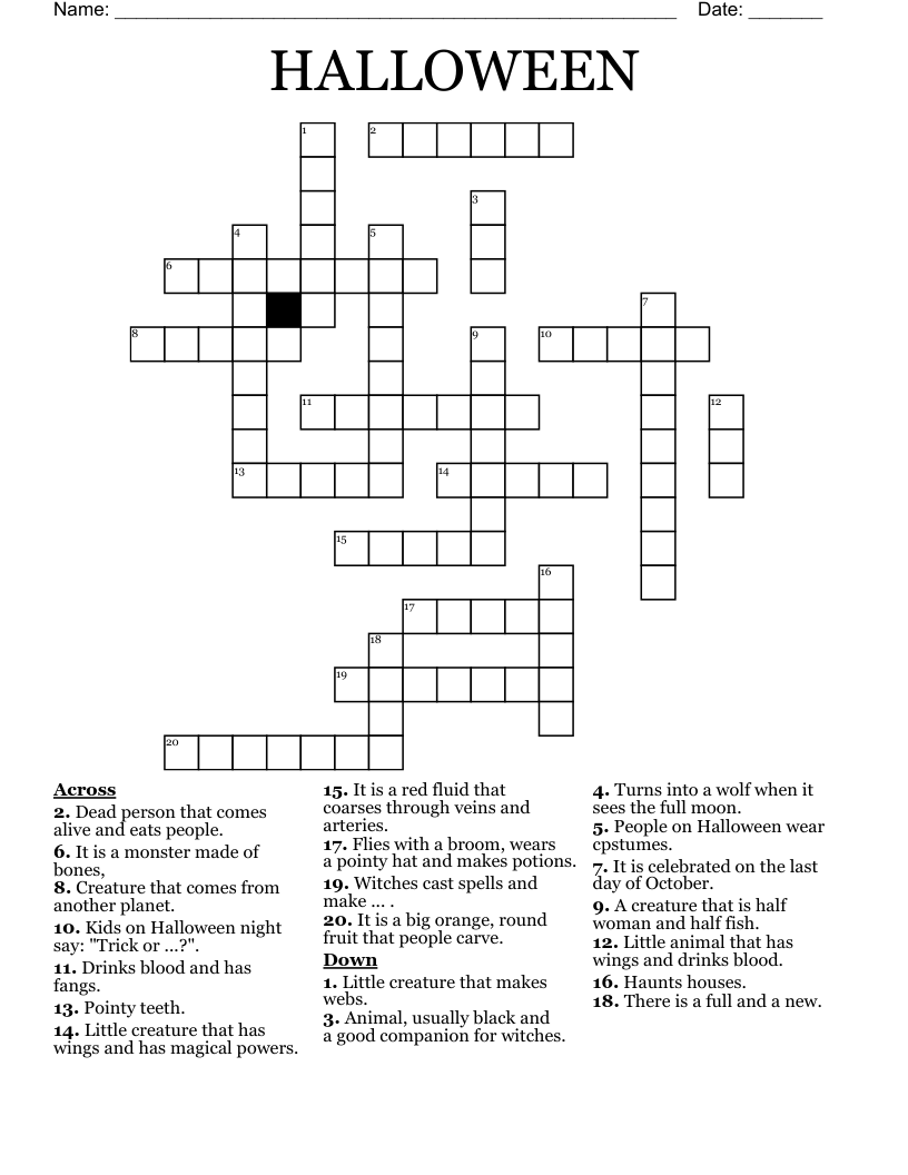 HALLOWEEN Crossword