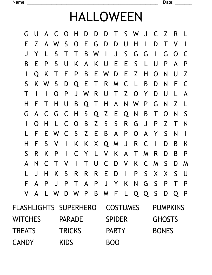 HALLOWEEN Word Search