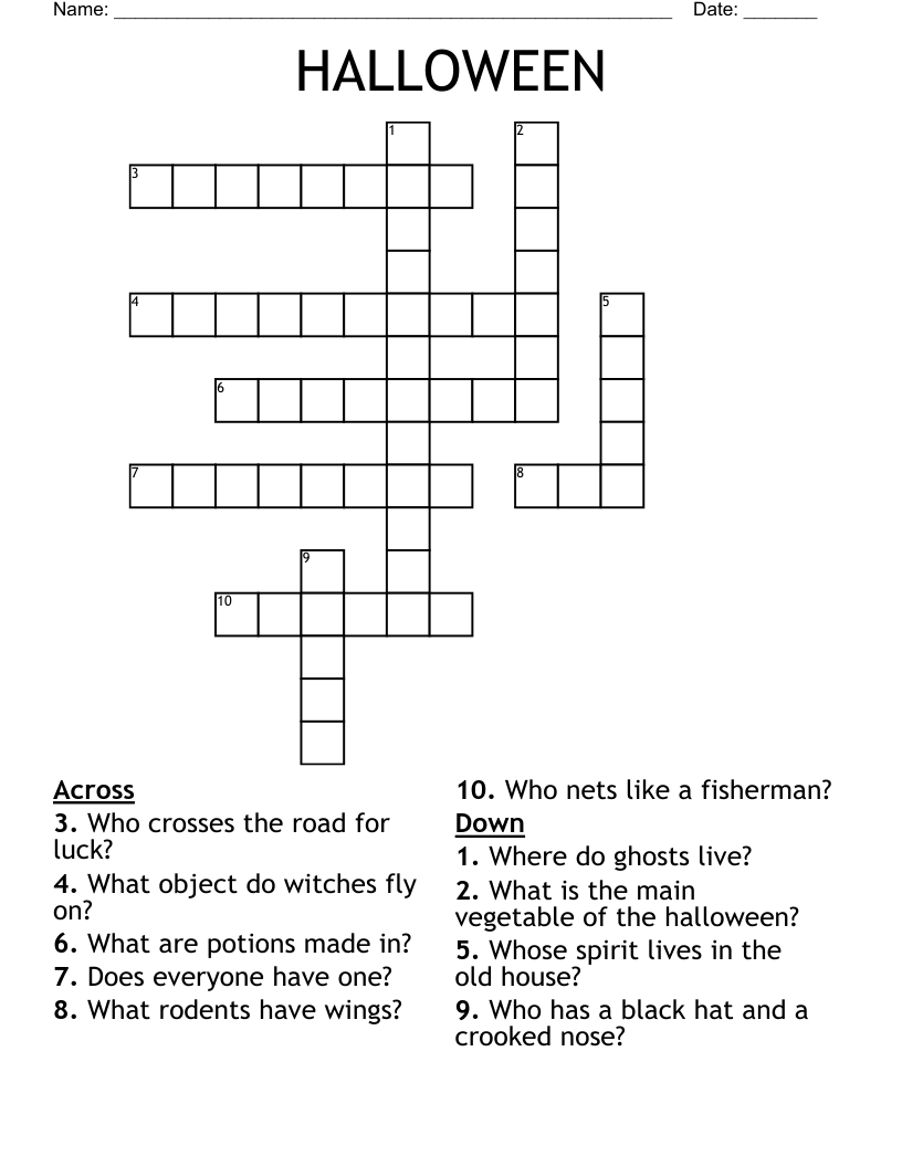 HALLOWEEN Crossword