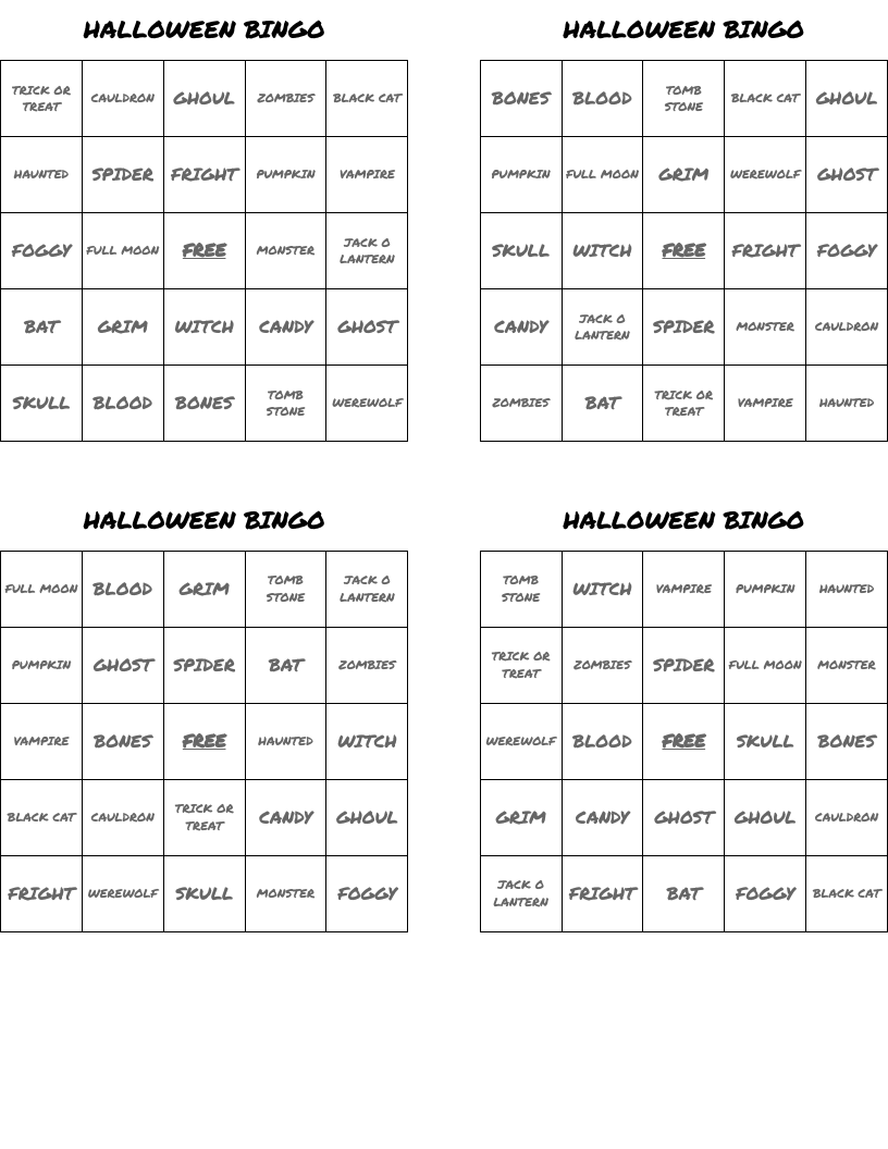 HALLOWEEN BINGO