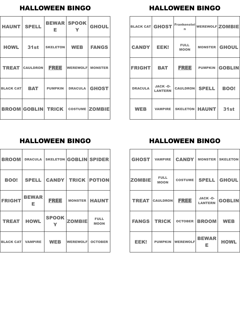 HALLOWEEN BINGO