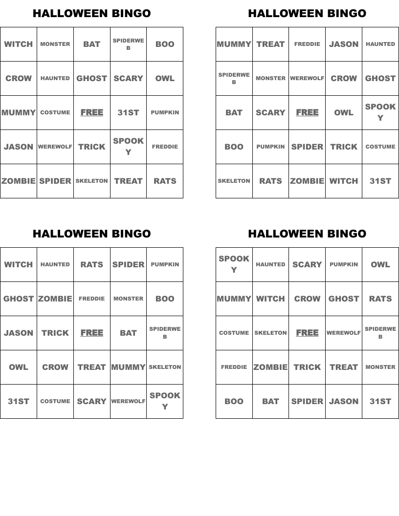 HALLOWEEN BINGO