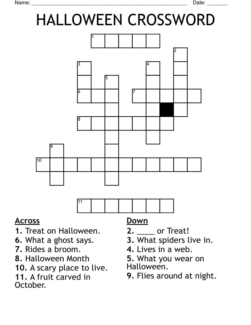HALLOWEEN CROSSWORD