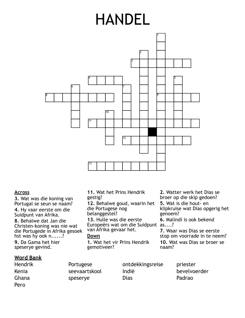 HANDEL Crossword