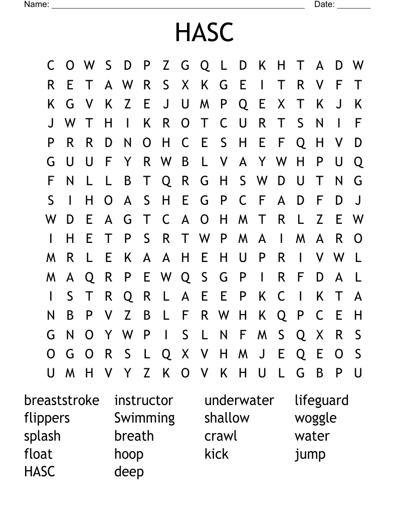 HASC Word Search