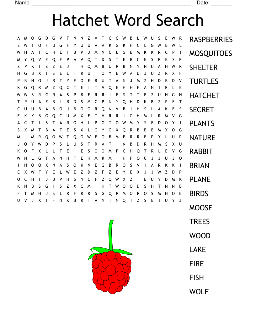 Hatchet Word Search