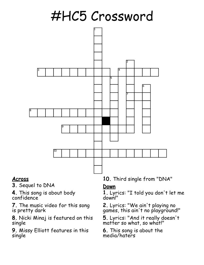 #HC5 Crossword