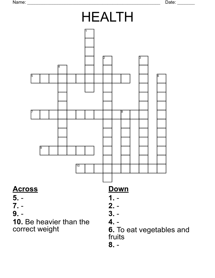HEALTH Crossword
