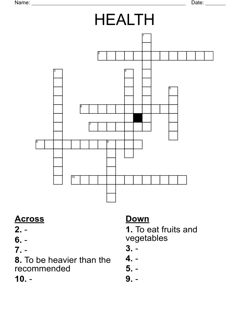HEALTH Crossword