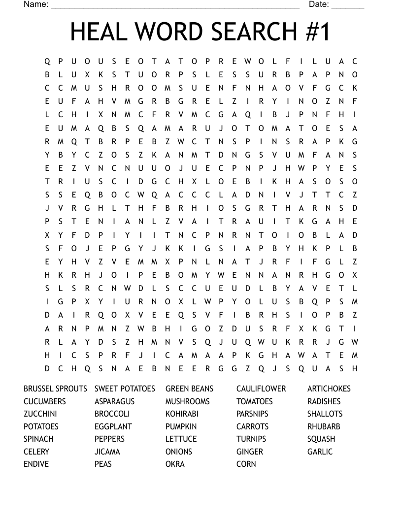 HEAL WORD SEARCH #1